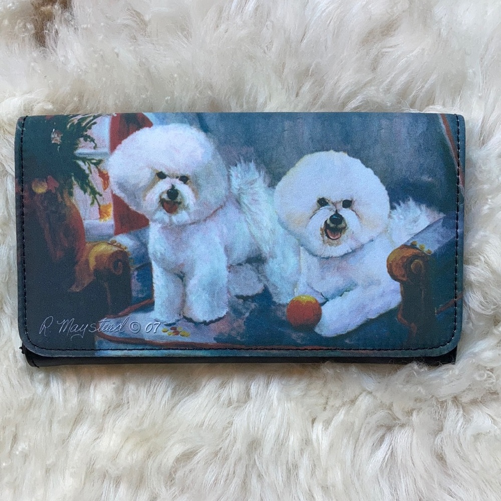Bichon Frise Wallet Featuring R Maystead Art